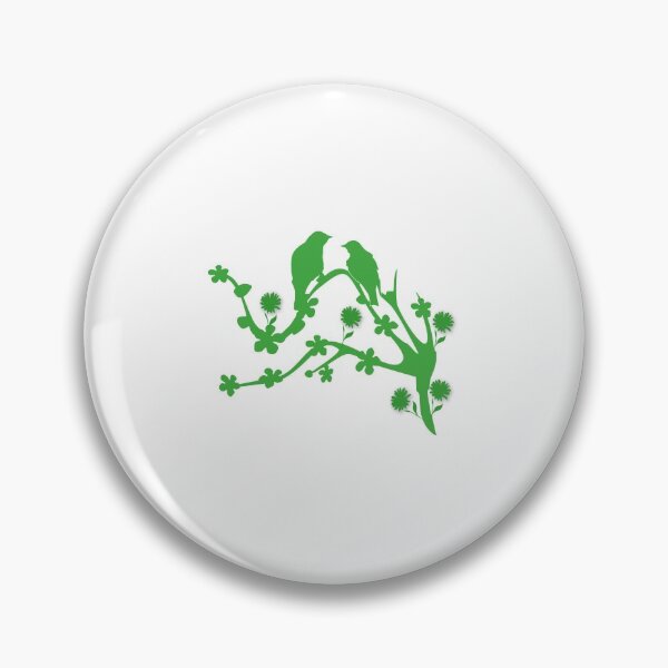 Item preview, Green Birds with Flowers designed and sold by AmeliaStore1.