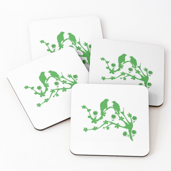 Item preview, Green Birds with Flowers designed and sold by AmeliaStore1.