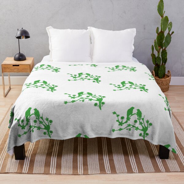 Item preview, Green Birds with Flowers designed and sold by AmeliaStore1.