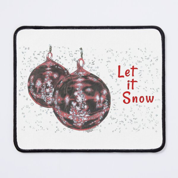 Item preview, "Let It Snow" Two Christmas Ornaments designed and sold by ArtbyTerrieD.