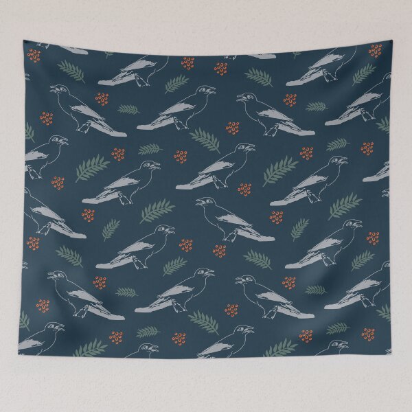 Item preview, Dark blue background bird pet seamless pattern designed and sold by tamongg14.