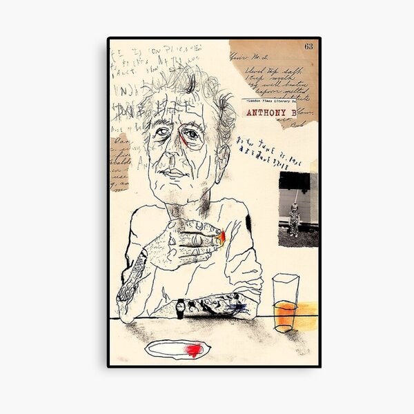 Anthony Bourdain trinkt Poster Leinwanddruck