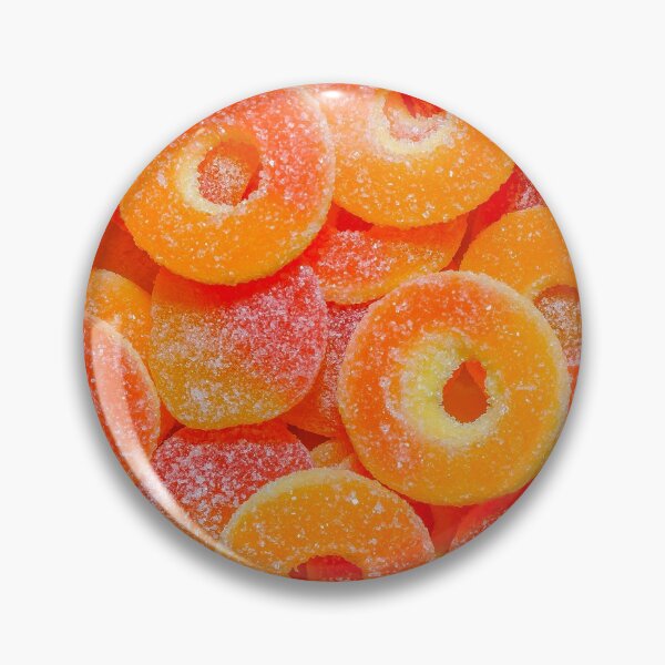 Item preview, Sour Peach Slices and Rings Gummy Candy Photograph designed and sold by patternsoup.