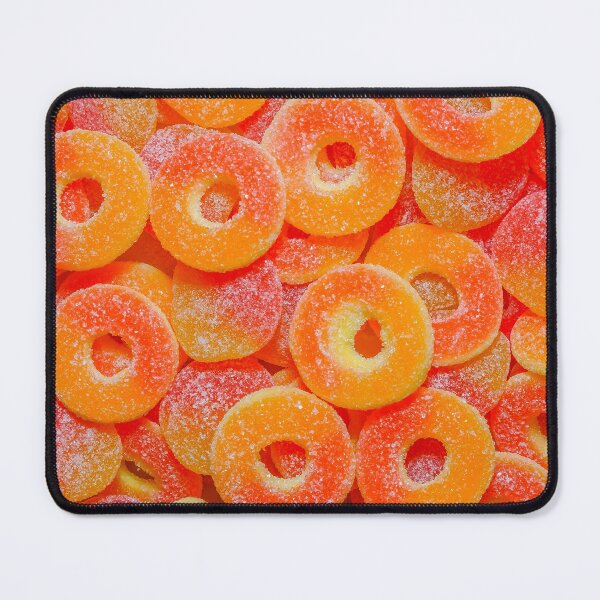 Item preview, Sour Peach Slices and Rings Gummy Candy Photograph designed and sold by patternsoup.