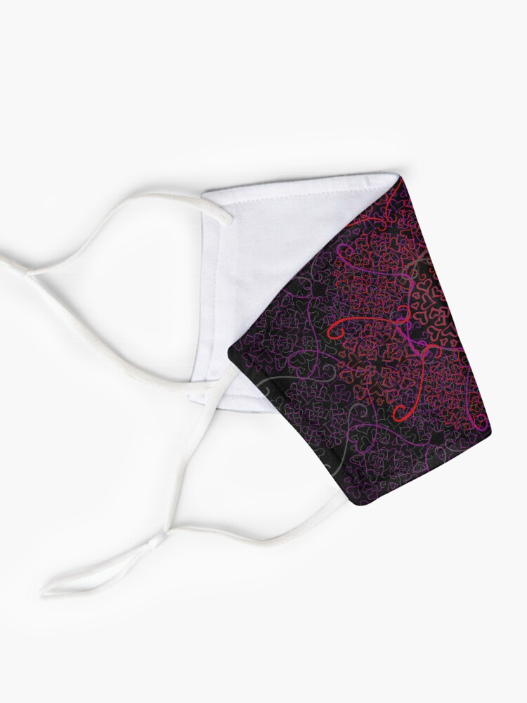 Alternate view of Lover Hearts Layered Paisley Pattern v2 Mask