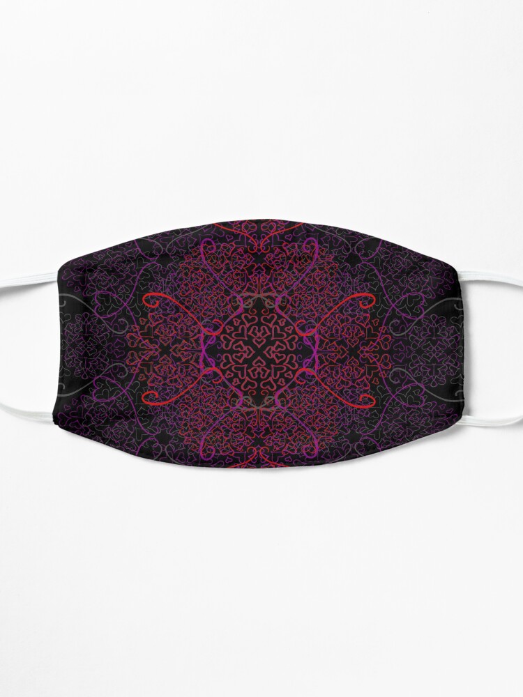 Alternate view of Lover Hearts Layered Paisley Pattern v2 Mask