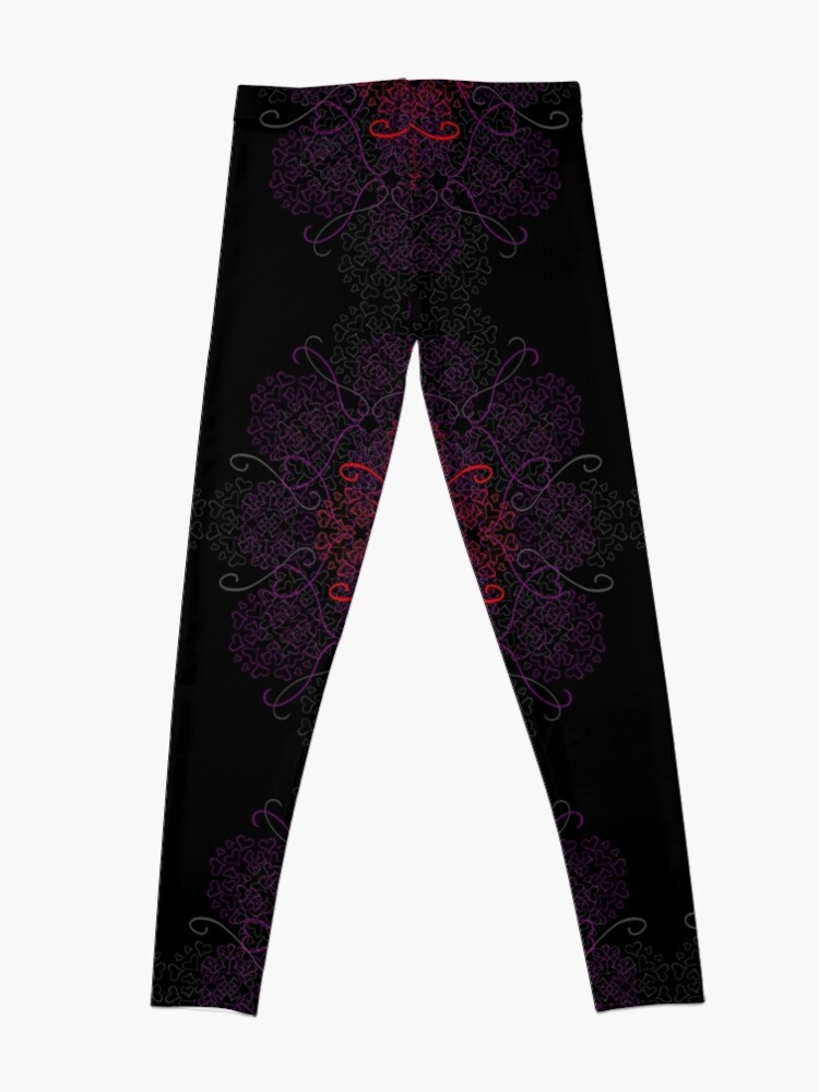 Alternate view of Lover Hearts Layered Paisley Pattern v2 Leggings