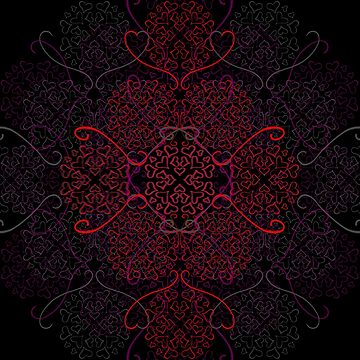 Artwork thumbnail, Lover Hearts Layered Paisley Pattern v2 by that5280lady