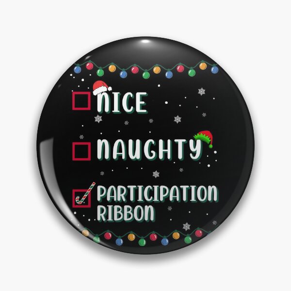 Item preview, Naughty Nice Participation Ribbon Medal Trophy Christmas Funny Humor  designed and sold by FlorenciaBliss.