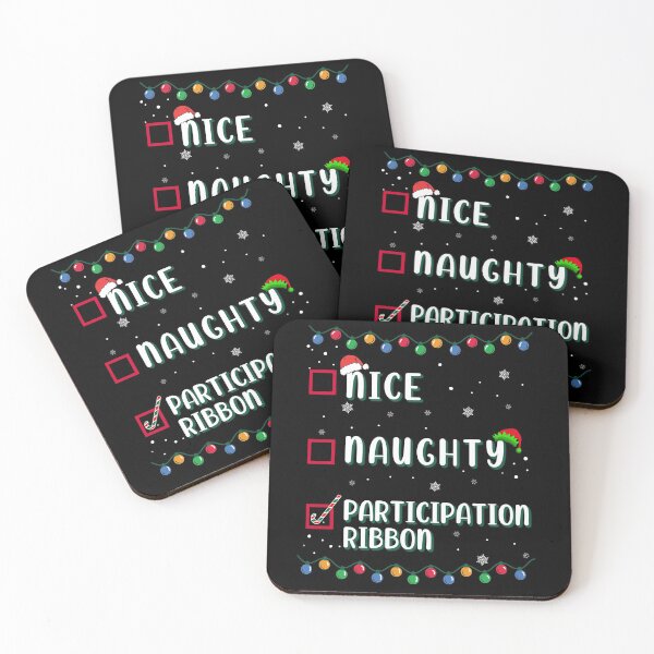 Item preview, Naughty Nice Participation Ribbon Medal Trophy Christmas Funny Humor  designed and sold by FlorenciaBliss.