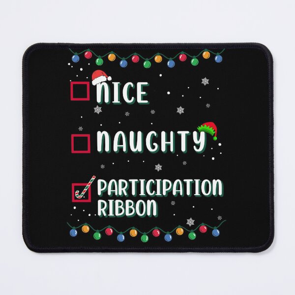 Item preview, Naughty Nice Participation Ribbon Medal Trophy Christmas Funny Humor  designed and sold by FlorenciaBliss.