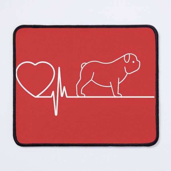 Item preview, Heart Beats for Bulldogs designed and sold by ArtofMac.