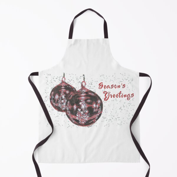 Item preview, "Seasons Greetings" Two Christmas Ornaments designed and sold by ArtbyTerrieD.