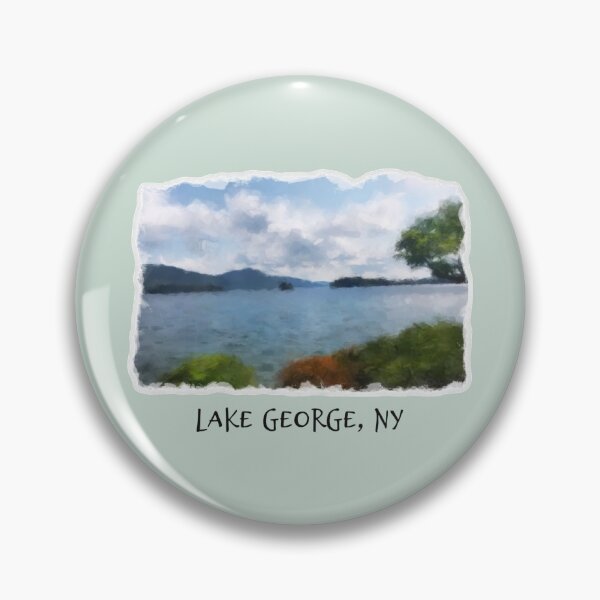 Aperçu de l'œuvre Logo noir du lac George New York créée et vendue par DNiceGirl.