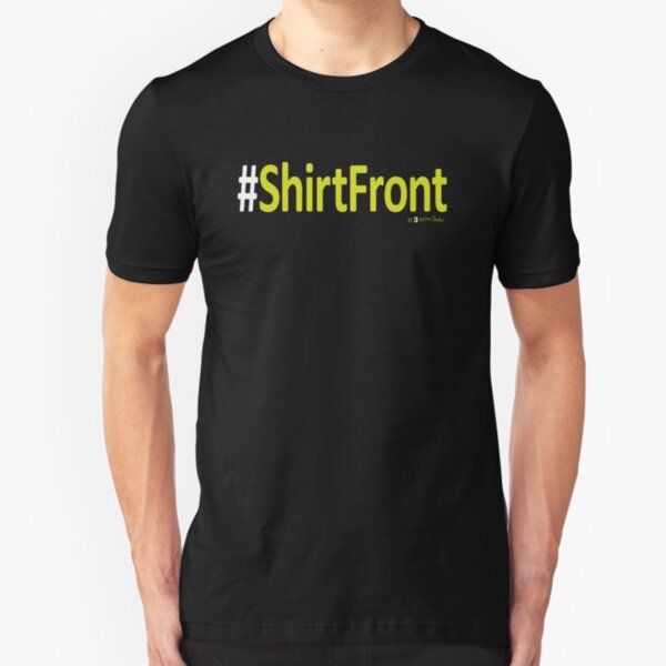 #ShirtFront – t-shirt – black Slim Fit T-Shirt