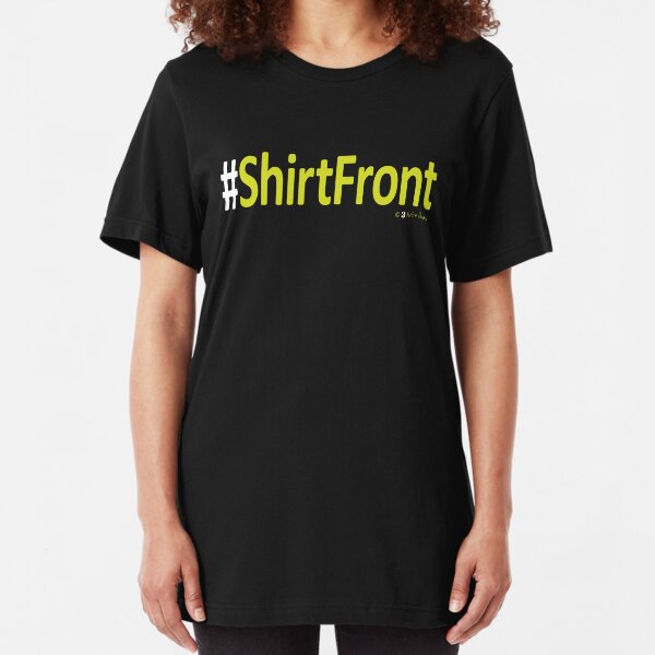 #ShirtFront – t-shirt – black Slim Fit T-Shirt