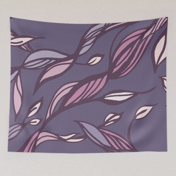 Item preview, Elegant  Abstract Leaves tattoo in Romantic Purple designed and sold by jeanyun48.