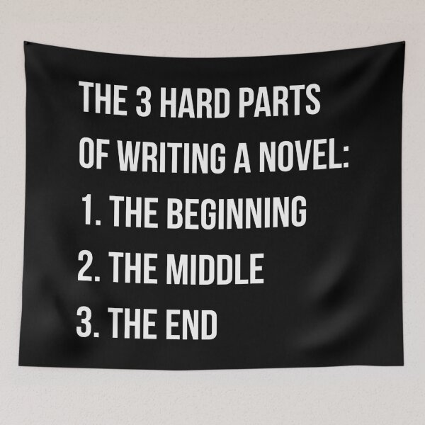 Item preview, Hardest Parts of Writing a Novel - Light on Dark designed and sold by redvioletart.