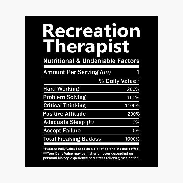 Item preview, Recreation Therapist T Shirt - Nutritional and Undeniable Factors Gift Item Tee designed and sold by oslandefren.