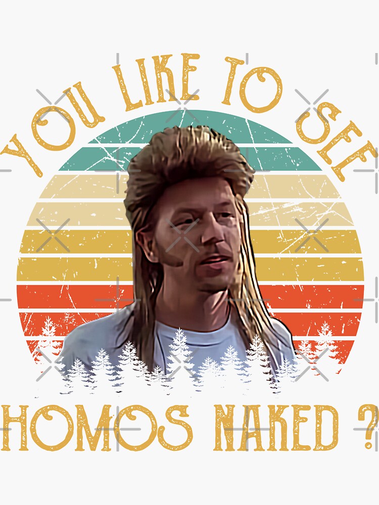 Joe Dirt You Like To See Homos Naked "Joe Dirt - You like to see homos naked - Vintage" Sticker for Sale by