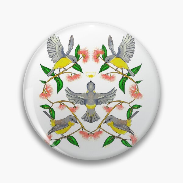 Item preview, Yellow robins in the Lilly pilly  designed and sold by Nat Herington.