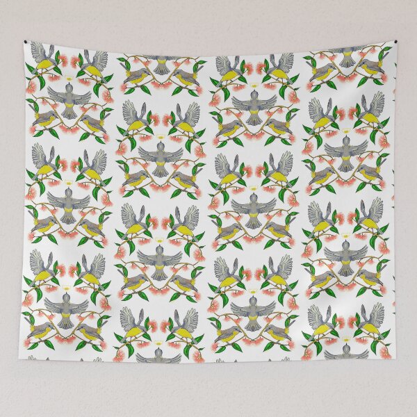 Item preview, Yellow robins in the Lilly pilly  designed and sold by Nat Herington.