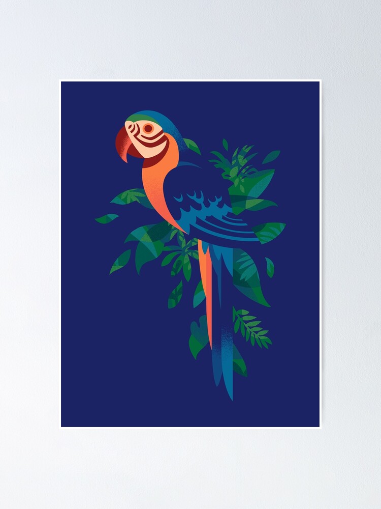 silueta de guacamayo