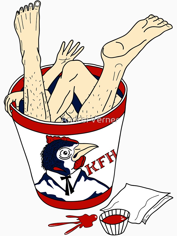 "Kentucky Fried Human bucket" Tshirt for Sale by grebenru Redbubble