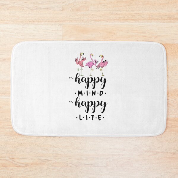 Item preview, Flamingo Happy Mind Happy Life designed and sold by LorryoChic.