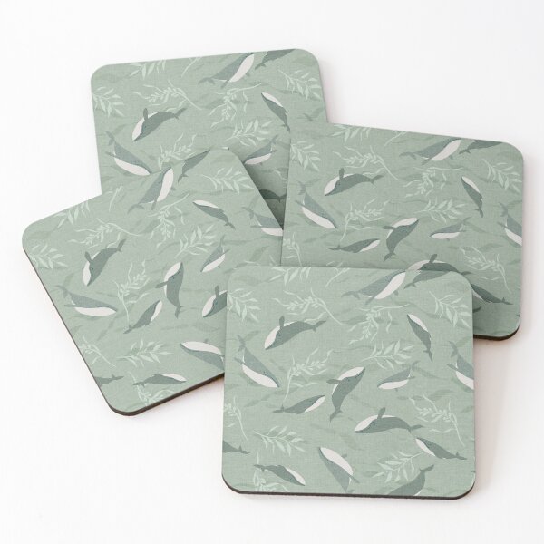 Item preview, Whale Dreaming Swimming in the Oceans Sea Green designed and sold by Cecilia Mok.