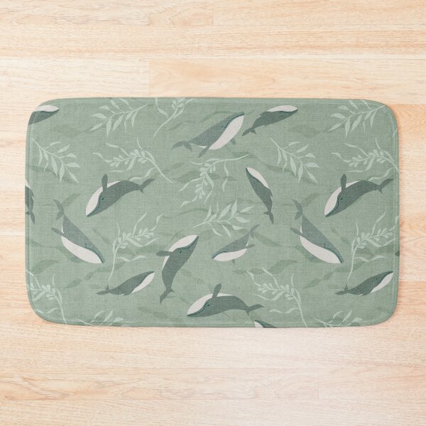Item preview, Whale Dreaming Swimming in the Oceans Sea Green designed and sold by Cecilia Mok.