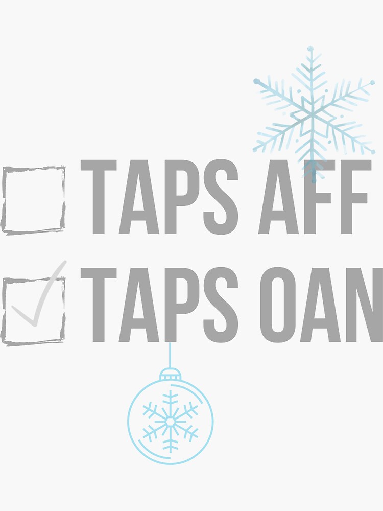 "Taps Aff Taps Oan Snowflake" Sticker by Moopox Redbubble