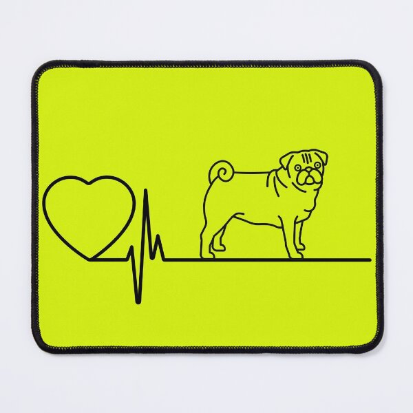 Item preview, Heart beats for Pugs designed and sold by ArtofMac.