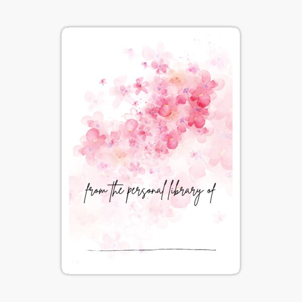 Floral Bookplate Sticker