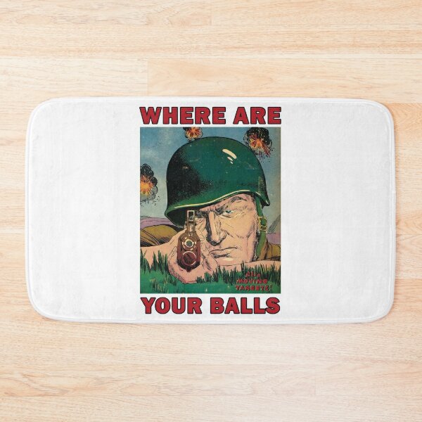 Balls Meme Bath Mats for Sale