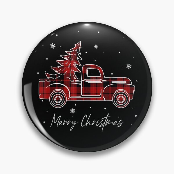 Artikelvorschau, Frohe Weihnachten Buffalo Truck Tree Red Plaid entworfen und verkauft von NilsaUS.