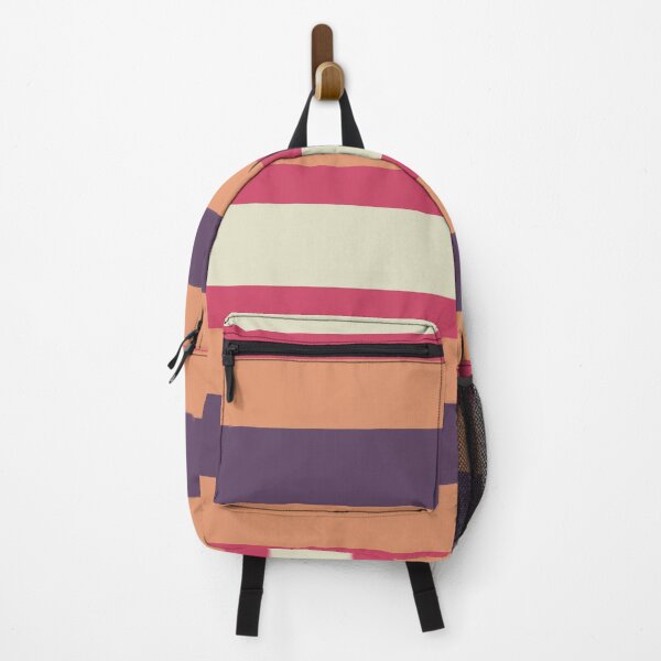 Item preview, Retro Color Stripe Blackberry Peach Raspberry Cream designed and sold by ViewerEqualsPhoton.