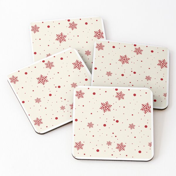 Item preview, Beige Snowflakes Christmas Pattern. Christmas Snowflake Pattern In Red Color designed and sold by risingrocket.