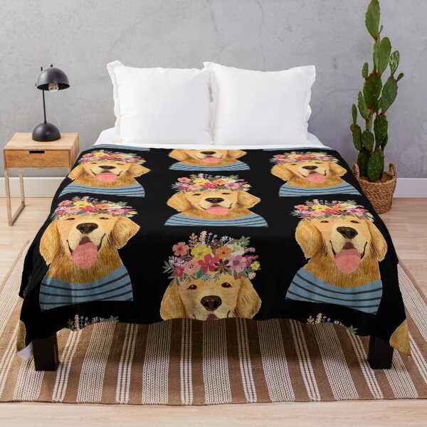 Item preview, Golden Retriever Dog flower head designed and sold by KimmieBap.