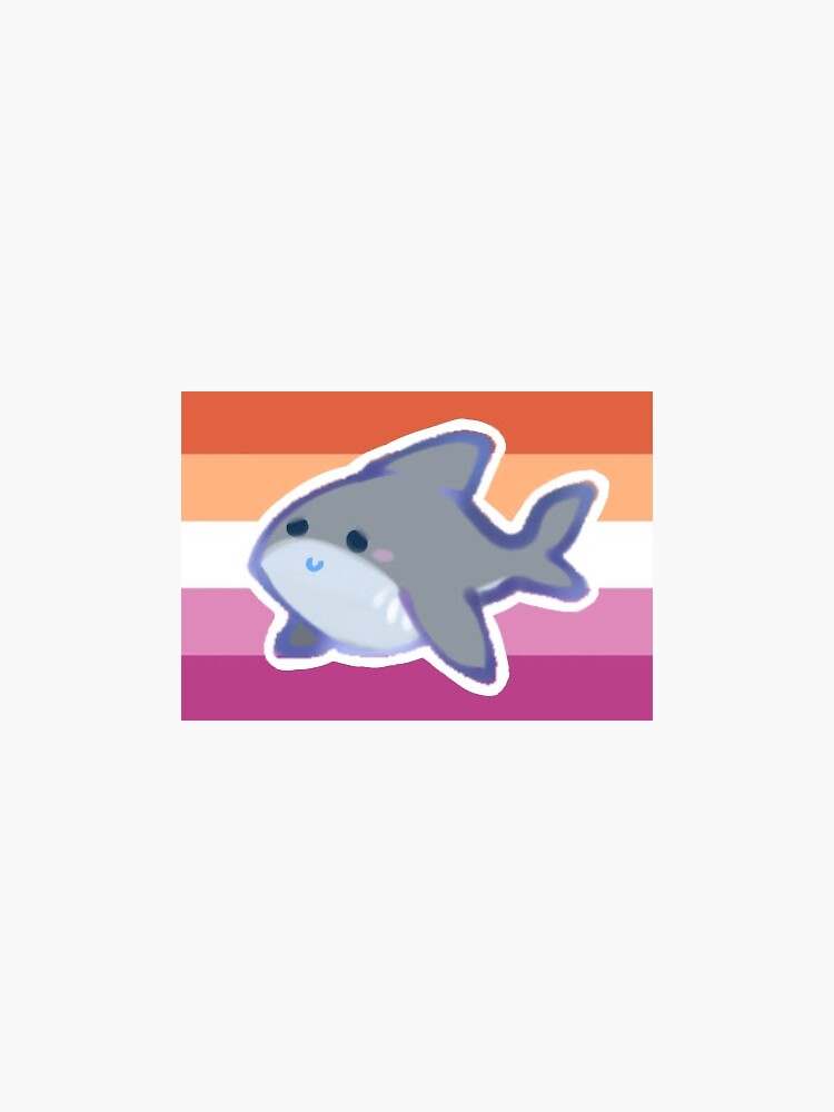 Lesbian Shark Pride Flag Sticker For Sale By Teascakess Redbubble