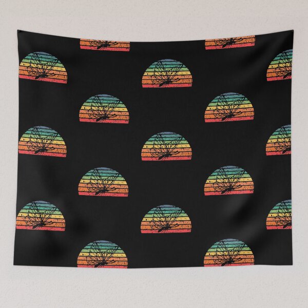 Item preview, Retro Rainbow Sunset Butterfly Distressed by Boo-da-chay designed and sold by Boo-da-chay.