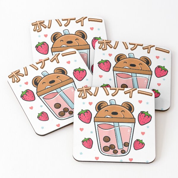 Item preview, Kawaii Boba Cute Bear Anime Drink Milk Tea Kawaii Aesthetic Bear designed and sold by ruangaoabcd97.