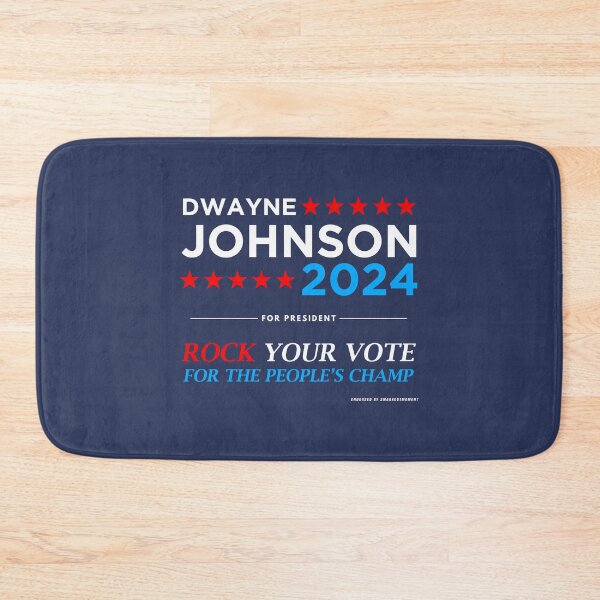 Artikelvorschau, Vote The Rock 2024 Präsident Dwayne Johnson Wahl (weiß) entworfen und verkauft von Smark Out Moment.