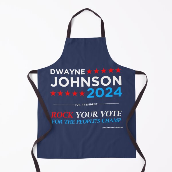 Aperçu de l'œuvre Votez pour l'élection du président Dwayne Johnson de The Rock 2024 (blanc) créée et vendue par Smark Out Moment.
