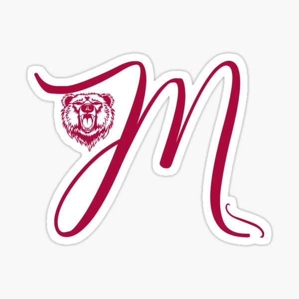 "The letter M is an official bear" Sticker for Sale by brq1ksa | Redbubble