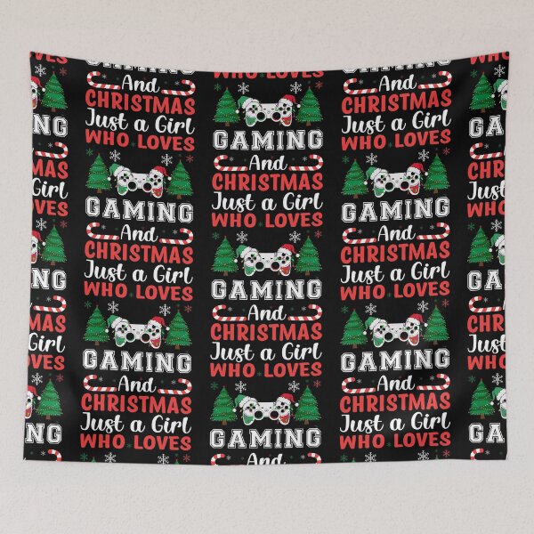 Item preview, Just a Girl who Loves Games and Christmas Funny Gaming designed and sold by R&BApparel.