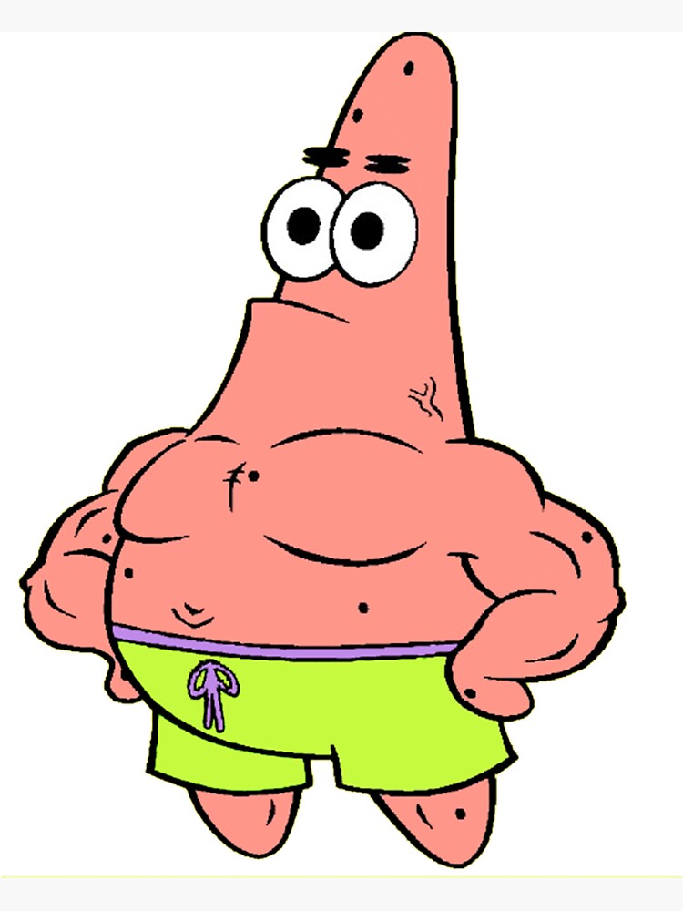 Patrick star as a muscular bodybuilder on Craiyon