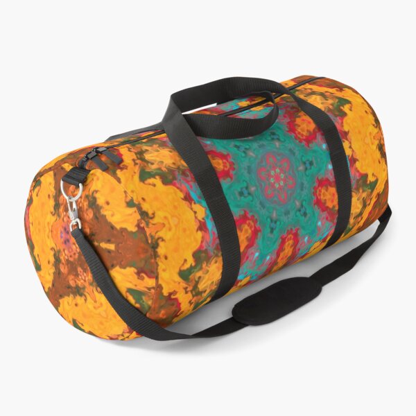 Item preview, Psychedelic Hippie Flower Blue Orange and Red designed and sold by WormholeOrbital.