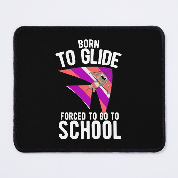Item preview, Girl Born To Glide Forced To Go To School - Pink Hang Glider with Puppy designed and sold by onicon.