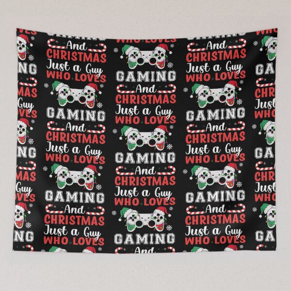 Item preview, Just a Guy who Loves Games and Christmas Funny Gaming designed and sold by R&BApparel.